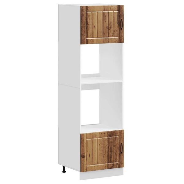 vidaXL Skř&iacute;ňky na troubu 2 ks "Lucca" Star&eacute; dřevo Konstrukce dřeva