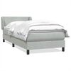 vidaXL Box Spring Postel s matrac&iacute; Světle &scaron;ed&aacute; 90x220 cm Samet