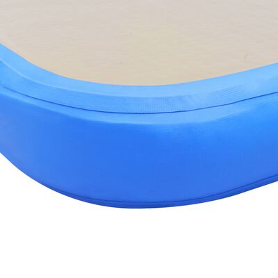 vidaXL Nafukovací cvičební podložka s pumpou 500x100x10 cm PVC modrá