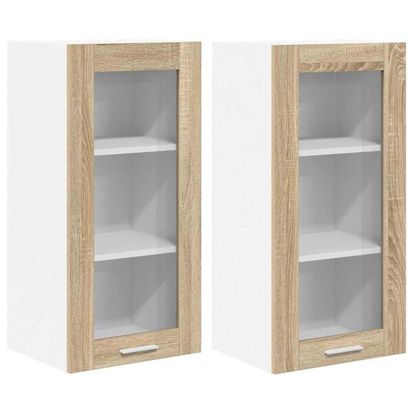 vidaXL Z&aacute;věsn&aacute; skř&iacute;ňka s &uacute;loži&scaron;těm 2 pcs Sonoma dub 40 x 31 x 80 cm