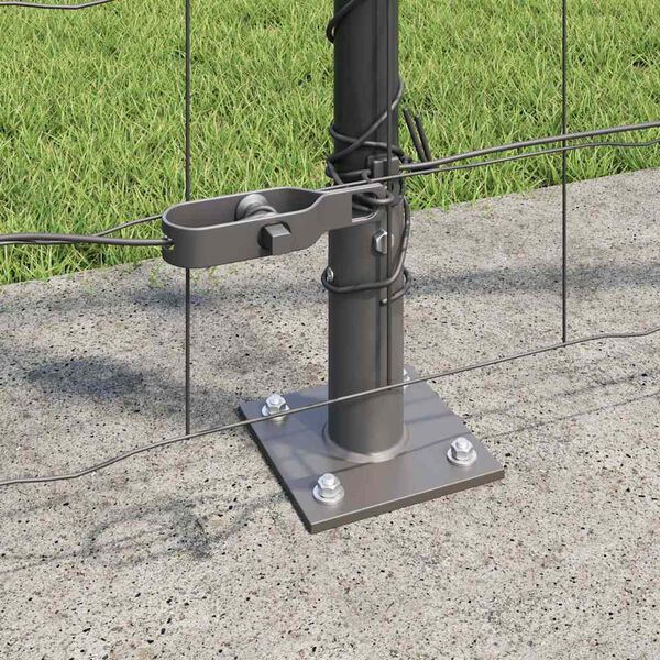 vidaXL Plot s sloupkem &Scaron;ed&aacute; 1,2 x 25 m Ocel