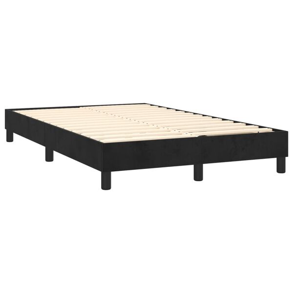 vidaXL Box spring postel s matrac&iacute; čern&aacute; 120 x 200 cm samet