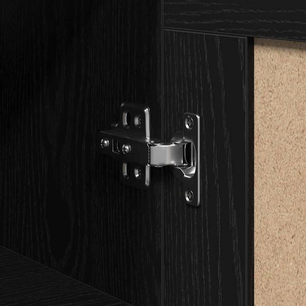 vidaXL N&aacute;stěnn&aacute; skř&iacute;ň Čern&yacute; dub 69,5 x 34 x 90 cm kompozitn&iacute; dřevo