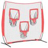 vidaXL S&iacute;ť na tr&eacute;nink baseballu Čern&aacute; 214,5 x 89,5 x 181 cm Polyester