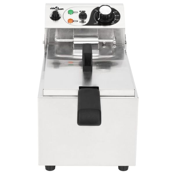 vidaXL Elektrick&aacute; frit&eacute;za nerezov&aacute; ocel 6 l 2 000 W