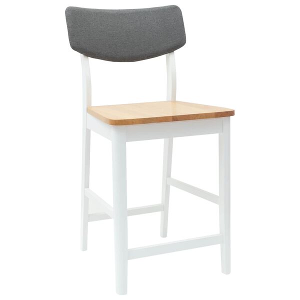 vidaXL J&iacute;deln&iacute; židle 2 pcs B&iacute;l&aacute; 48 x 49 x 95 cm Masivn&iacute; gumov&eacute; dřevo