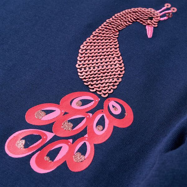 Dětsk&eacute; tričko s dlouh&yacute;m ruk&aacute;vem n&aacute;mořnicky modr&eacute; 128