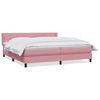 vidaXL Box spring postel s matrac&iacute; růžov&aacute; 180x210 cm samet