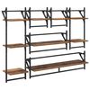 vidaXL Sada n&aacute;stěnn&yacute;ch polic 6 pcs Star&eacute; dřevo 100 x 25 x 30 cm