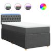 vidaXL Box spring postel s matrac&iacute; tmavě &scaron;ed&aacute; 90x200 cm textil