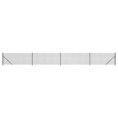 vidaXL Drátěné pletivo s přírubami antracitové 0,8 x 10 m
