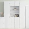 vidaXL Skř&iacute;ň highboard b&iacute;l&aacute; 80 x 42,5 x 185 cm kompozitn&iacute; dřevo