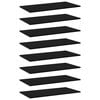 vidaXL Př&iacute;davn&eacute; police 8 ks čern&eacute; 80 x 40 x 1,5 cm dřevotř&iacute;ska