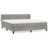 vidaXL Box spring postel s matrac&iacute; světle &scaron;ed&aacute; 180x200 cm samet