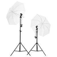 vidaXL Sada studiových světel se stativy a deštníky