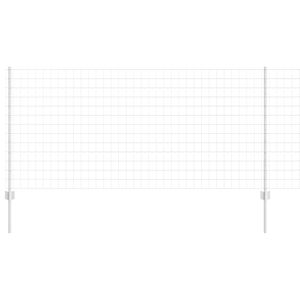 vidaXL Plot s sloupkem Stř&iacute;brn&aacute;