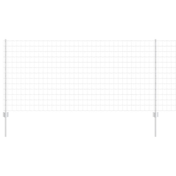 vidaXL Plot s sloupkem Stř&iacute;brn&aacute; 1 x 10 m Ocel