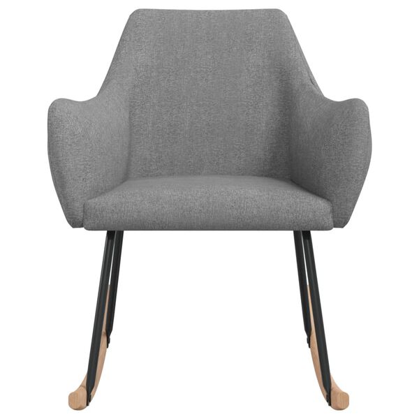 vidaXL Houpac&iacute; křeslo světle &scaron;ed&eacute; textil