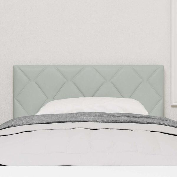 vidaXL LED hlavov&aacute; deska Světle &scaron;ed&aacute; 100 cm Uměl&aacute; kůže