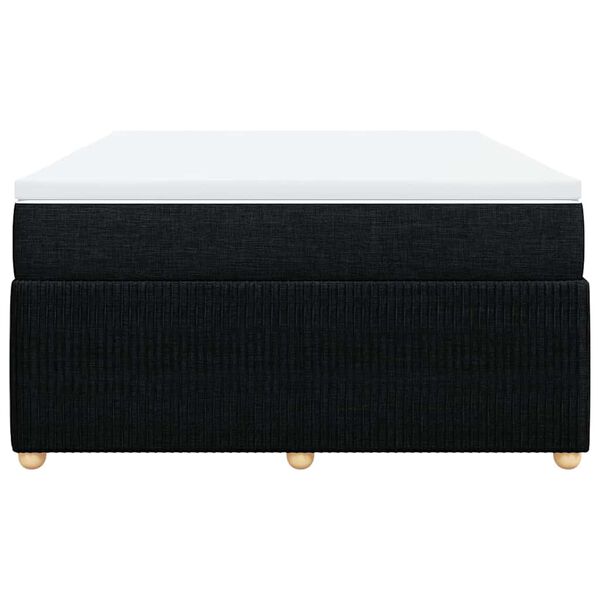 vidaXL Box spring postel s matrac&iacute; čern&aacute; 160x200 cm textil