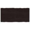vidaXL Stoln&iacute; deska tmavě hněd&aacute; 120x60x(2-4)cm o&scaron;etřen&yacute; dub živ&aacute; hrana
