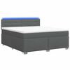 vidaXL Box spring postel s matrac&iacute; a LED Tmavě &scaron;ed&aacute; 160 x 200 cm