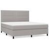 vidaXL Box spring postel s matrac&iacute; světle &scaron;ed&aacute; 160 x 200 cm textil