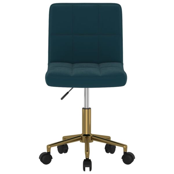 vidaXL Otočn&eacute; j&iacute;deln&iacute; židle 2 ks modr&eacute; samet