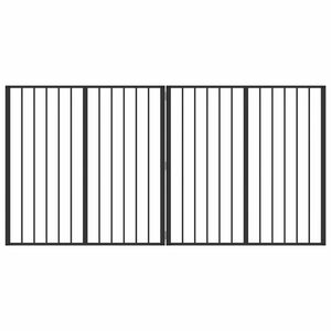 vidaXL Ps&iacute; br&aacute;na 2 pcs Čern&yacute; 100 x 100 cm Pozinkovan&aacute; ocel