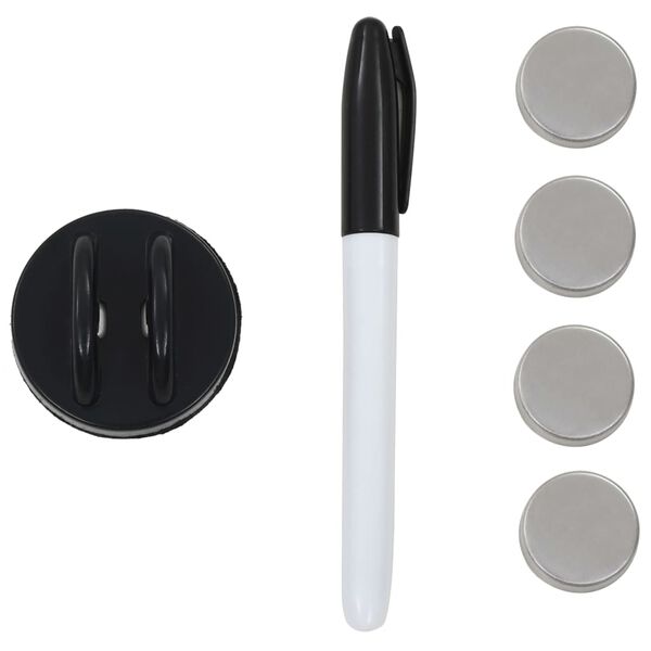 vidaXL N&aacute;stěnn&aacute; magnetick&aacute; tabule skleněn&aacute; b&iacute;l&aacute; 100 x 60 cm