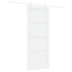vidaXL Posuvn&eacute; dveře B&iacute;l&aacute; 83 x 202 cm Masivn&iacute; borovicov&eacute; dřevo