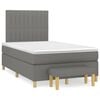 vidaXL Box spring postel s matrac&iacute; tmavě &scaron;ed&aacute; 120x200 cm textil