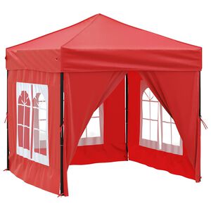 vidaXL Skl&aacute;dac&iacute; party stan s bočn&iacute;mi stěnami červen&yacute; 2 x 2 m