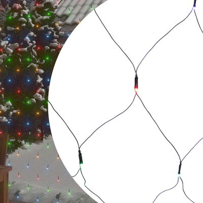 vidaXL Vánoční světelná síť barevná 3 x 2 m 204 LED vnitřní i venkovní