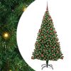 vidaXL Uměl&yacute; v&aacute;nočn&iacute; stromeček Zelen&aacute; 180 cm PVC, ocel a plast