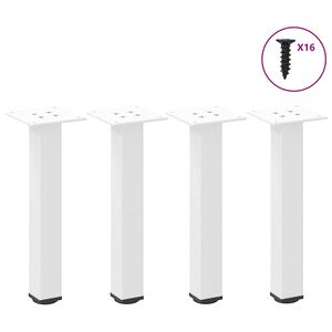 vidaXL Nohy ke konferenčn&iacute;mu stolku 4 ks b&iacute;l&eacute; 30-32 cm ocelov&eacute;