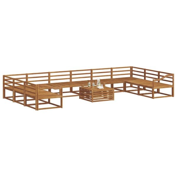 vidaXL Venkovn&iacute; pohovkov&aacute; souprava 11 pcs Př&iacute;rodn&iacute;