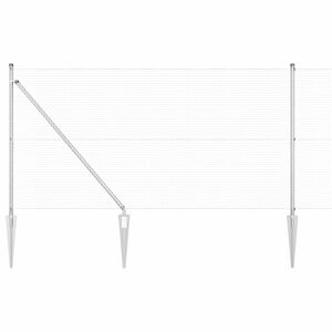 vidaXL Plotov&yacute; sloupek. Stř&iacute;brn&aacute;