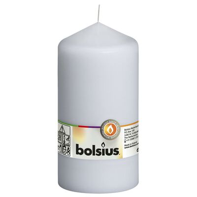 Bolsius Válcové svíčky 8 ks 150 x 78 mm bílé