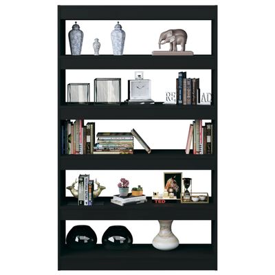vidaXL Knihovna / dělicí stěna černá 100 x 30 x 166 cm