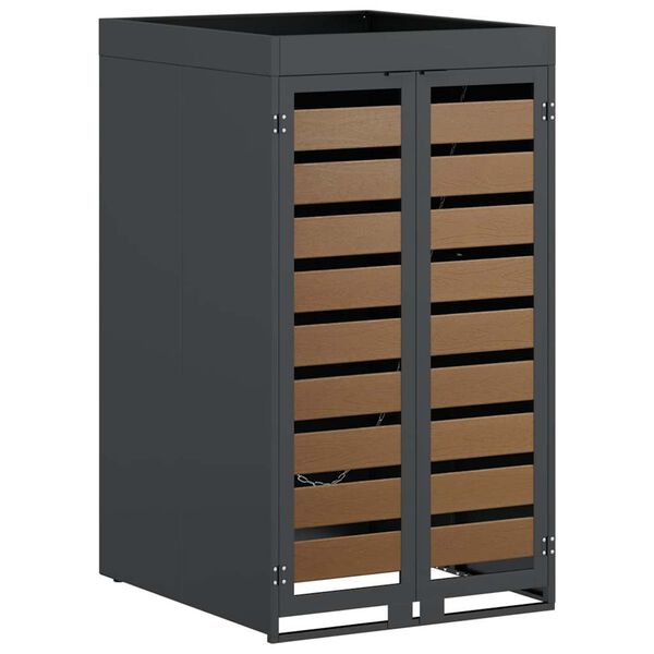 vidaXL Skladování s košem a stříškou pro koš 240L Antracit