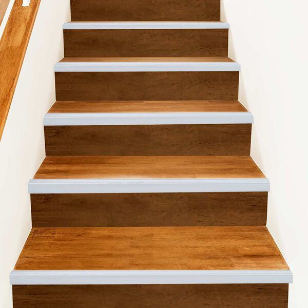 vidaXL Schodov&eacute; hrany 30 pcs Stř&iacute;brn&aacute; 67 x 3.5 x 3 cm Hlin&iacute;k