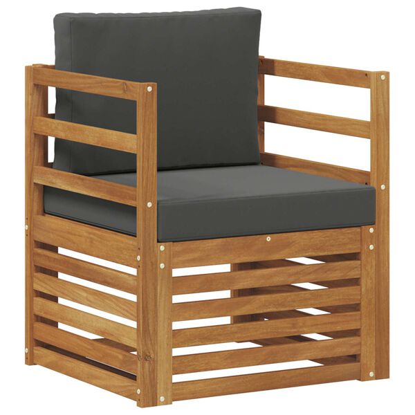 vidaXL Venkovn&iacute; pohovkov&aacute; souprava Masivn&iacute; ak&aacute;ciov&eacute; dřevo a polyester