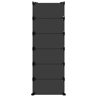 vidaXL Botník černý 94,5 x 36,5 x 106 cm PP