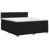 vidaXL Postel boxspring s matrac&iacute; s čelo Čern&aacute; 160 x 200 cm Textil