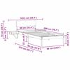 vidaXL R&aacute;m postele s čelo B&iacute;l&aacute; 90 x 200 cm Masivn&iacute; borov&eacute; dřevo