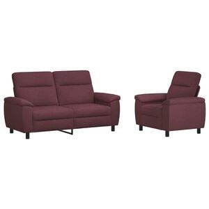 vidaXL Set pohovek 2 pcs Fialov&aacute; Textil