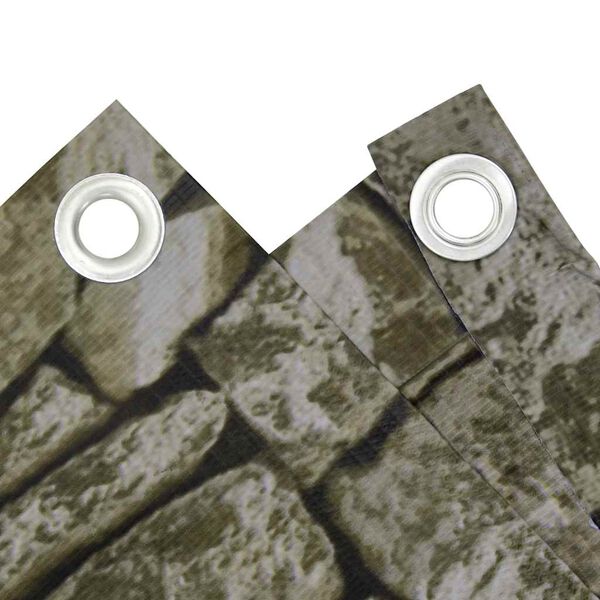 vidaXL Balkonov&aacute; z&aacute;stěna kamenn&yacute; vzhled 300 x 90 cm PVC