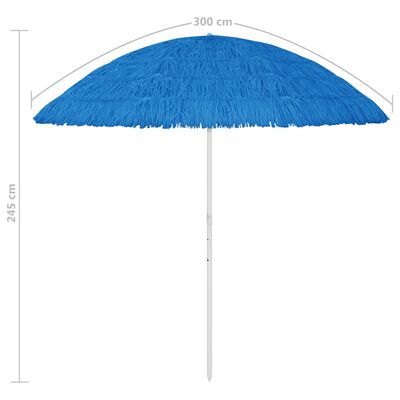 vidaXL Plážový slunečník Hawaii modrý 300 cm