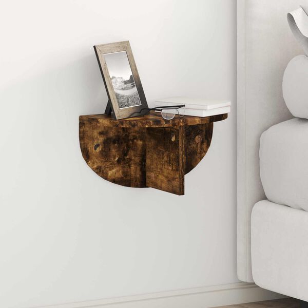 vidaXL N&aacute;stěnn&aacute; polička Kouřov&yacute; dub 38 x 19 x 19 cm kompozitn&iacute; dřevo